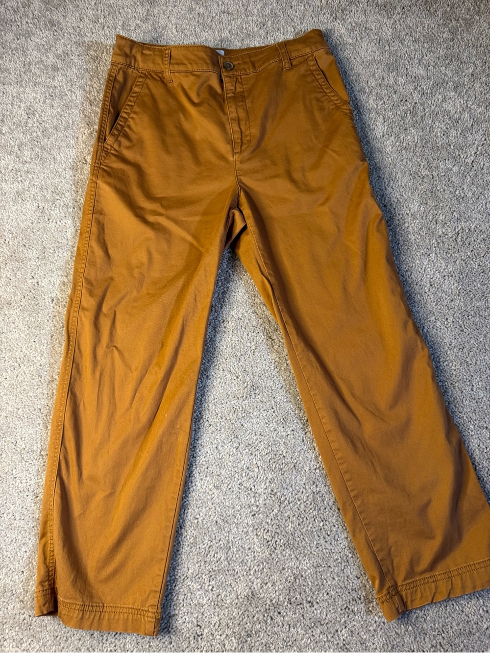 GAP  Girlfriend Khaki Pants in Mustard Brown